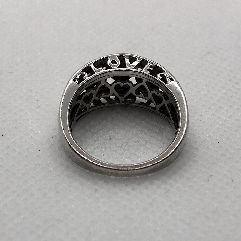 Raised .925 Marcasite LOVE Ring